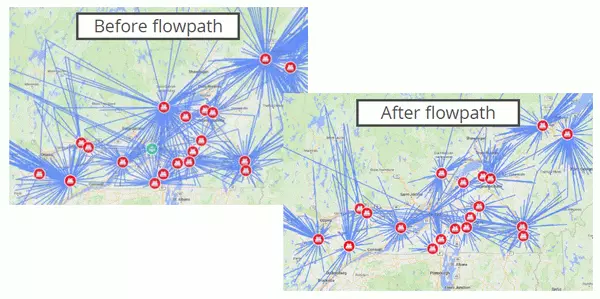 The results of transportation route optimization